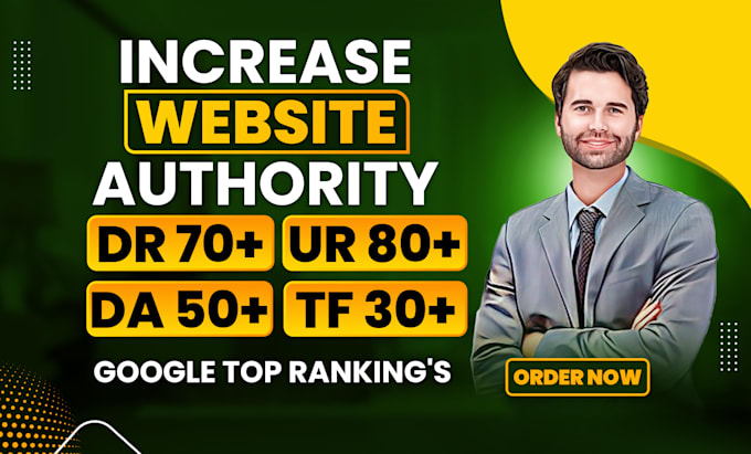 Bestseller - increase domain rating ahrefs dr domain authority da tf using seo backlinks