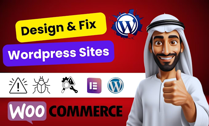 Gig Preview - Fix wordpress issues,redesign websites, and provide wordpress site help