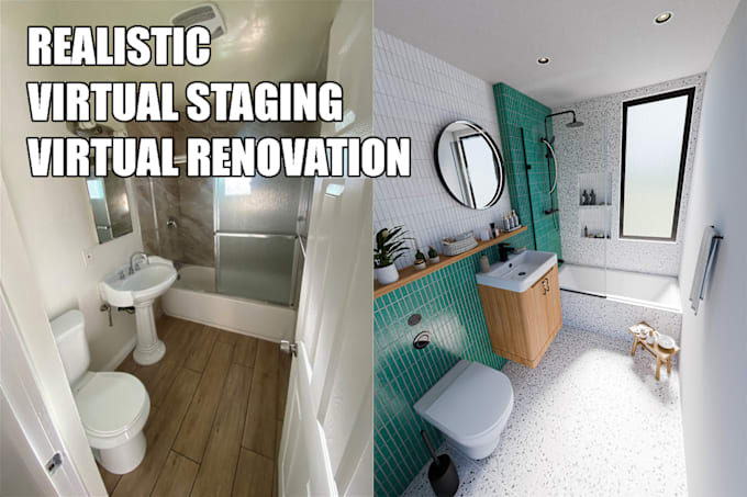 Gig Preview - Create realistic virtual staging and renovation for your listing