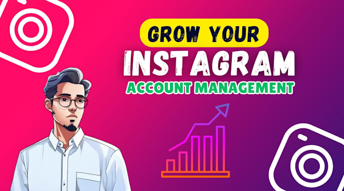 Gig Preview - Organic grow and management your instagram account promotion