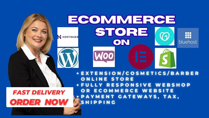 Bestseller - do ecommerce website on hostinger, godaddy, wix squarespace,