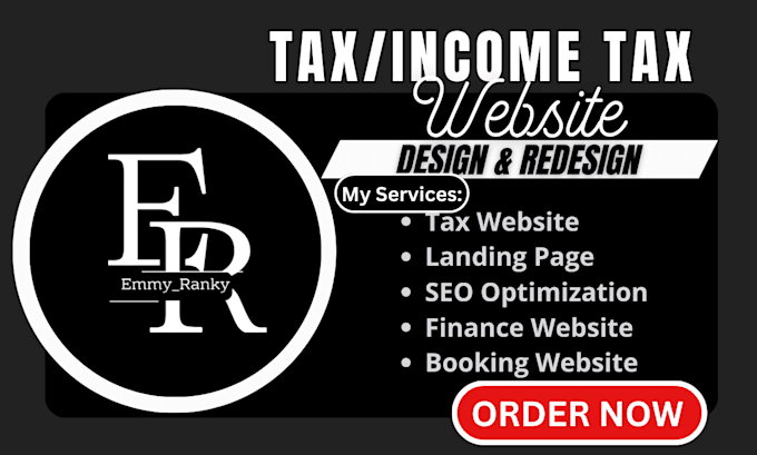 Gig Preview - Design tax website, finance website, income tax website, tax advisor