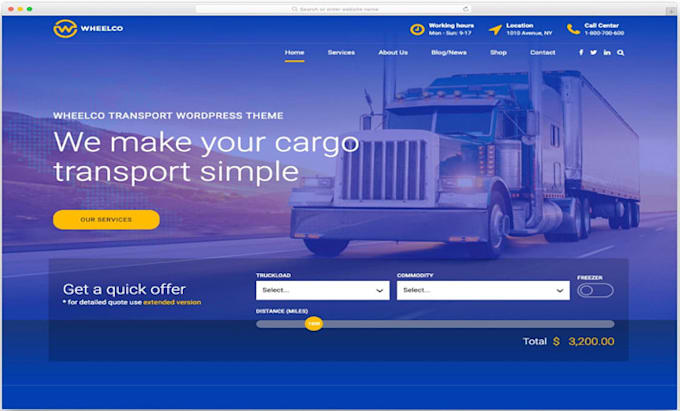 Gig Preview - Design edit fix cargo logistics dispatch truck freight trucking website redesign