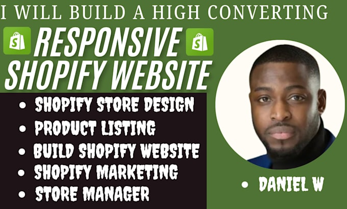 Gig Preview - Create a one product shopify dropshipping store or shopify website