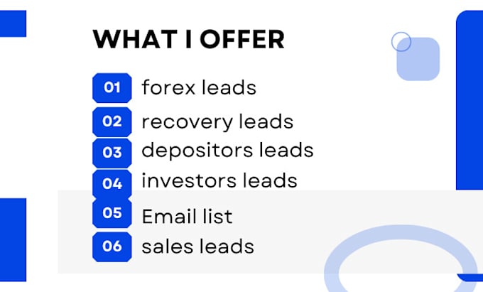 Gig Preview - Provide live forex investors depositors or recovery leads