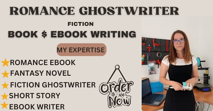 Gig Preview - Professionally ghostwrite romance ebook fiction ebook fantasy ebook ghostwriting