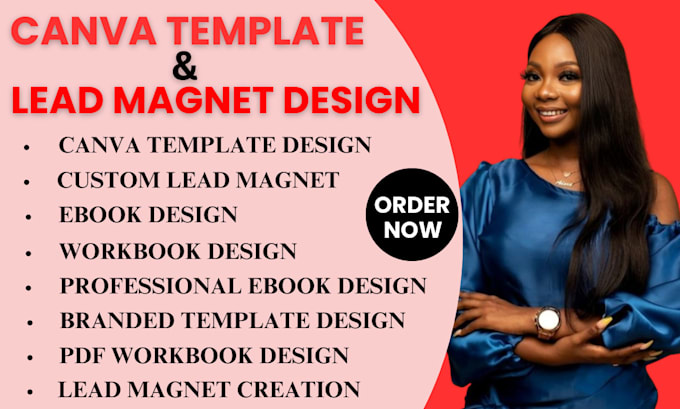 Gig Preview - Do canva template, pdf lead magnet, ebook design, workbook design