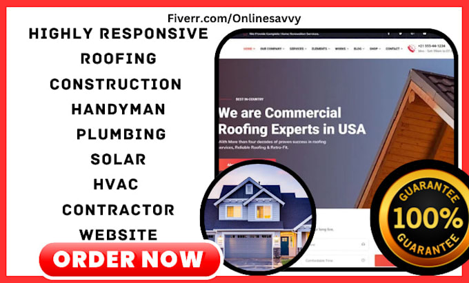 Bestseller - design hvac roofing construction electrician solar sales leads handyman website