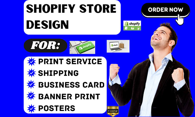 Gig Preview - Design print shipping business card poster banner print shopify store website