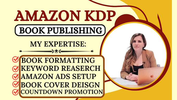 Gig Preview - Amazon kdp book publishing kindle book publishing book formatting kdp publishing