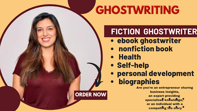 Gig Preview - Be a ghostwriter ebook ghostwriter nonfiction book writer, self help kdp