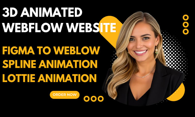 Gig Preview - Make interactive 3d animated webflow website webflow animation threejs, spline