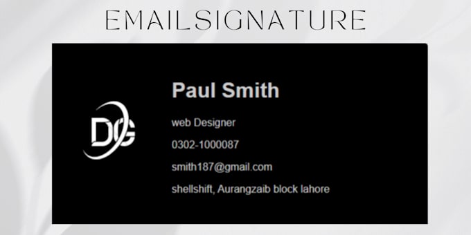 Gig Preview - Create an attractive clickable html email signature