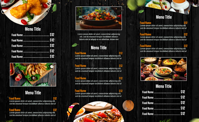 Bestseller - attractive menu design, food menu, restaurant menu board