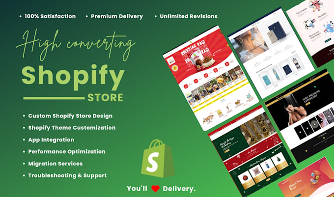 Gig Preview - Design, redesign shopify store, shopify expert developer