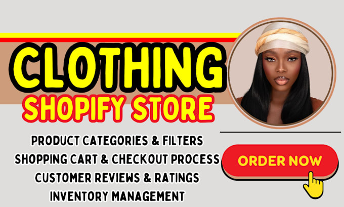 Gig Preview - Clothing shopify store clothing website redesign clothing store clothing brand