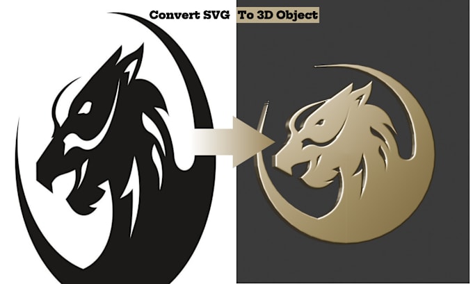 Gig Preview - Convert svg vector file or 2d object to 3d model in blneder