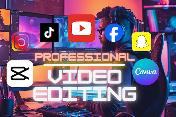 Gig Preview - Do professional video editing with canva pro and capcut pro