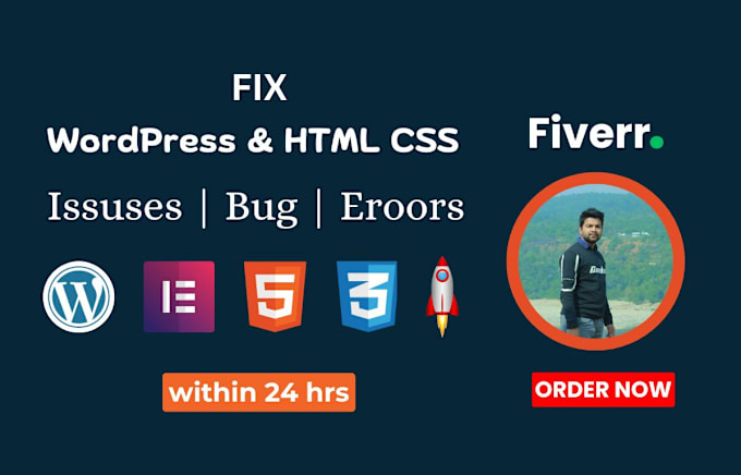 Bestseller - fix wordpress issues error bug, html css bug fix, bug fixing