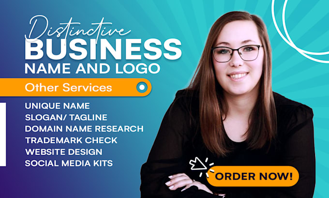 Gig Preview - Create catchy business name, brand name, product name, tagline and logo