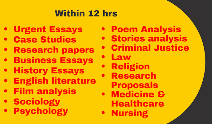 Gig Preview - Do urgent essays, case studies, reports in apa mla chicago harvard within 12hrs