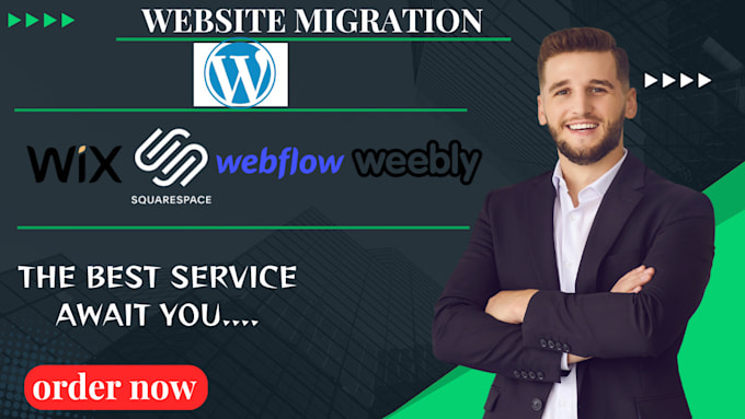 Gig Preview - Convert clone or transfer wix, webflow, weebly, squarespace to wordpress website