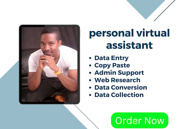 Gig Preview - Any virtual assistant, data entry and web research job