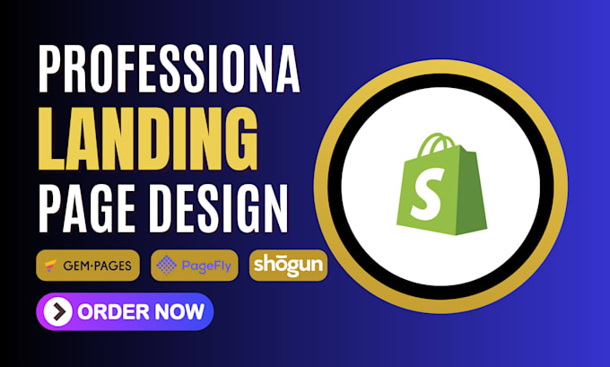 Gig Preview - Create amazing attractive shopify landing page using pagefly, gempages or shogun