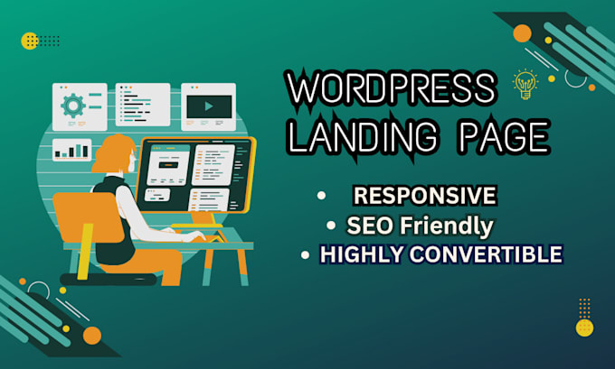 Gig Preview - Create responsive wordpress landing page design