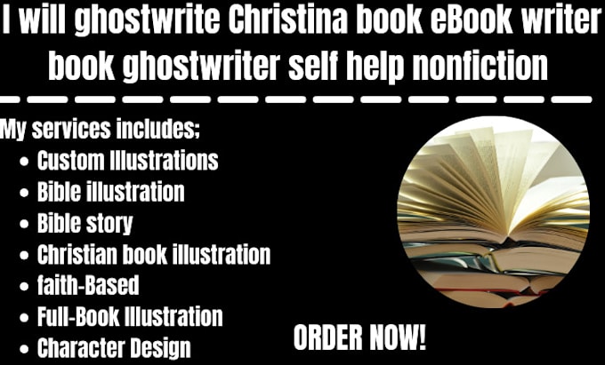 Gig Preview - Ghostwrite christian book ebook writer book ghostwriter self help nonfiction