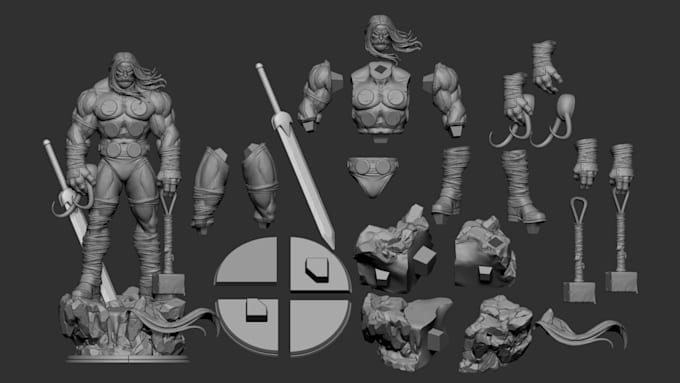 Gig Preview - Be your 2d to 3d converter,3d miniature sculpt,headbust,cut and key model,zbrush