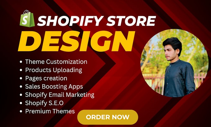 Gig Preview - Create shopify website design shopify redesign build shopify store design