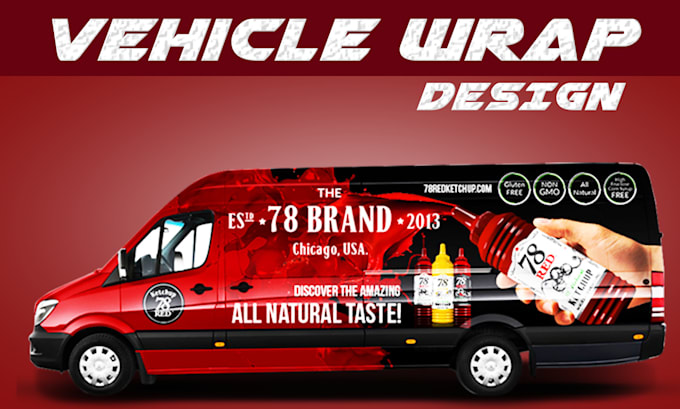 Bestseller - design outstanding  truck wrap, food truck van,  wrap design