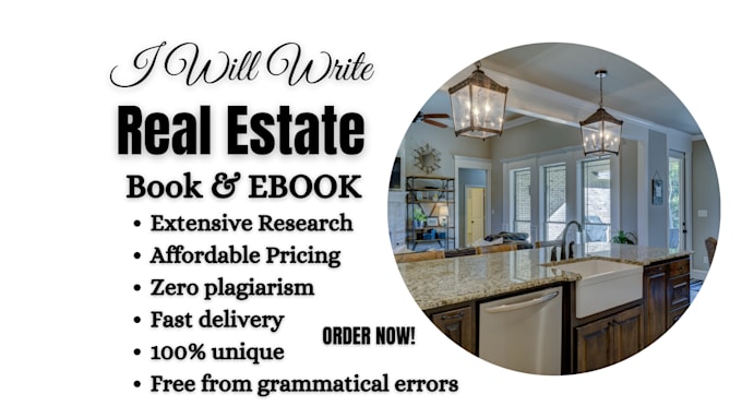 Gig Preview - Write 30k words real estate ebook writing ebook ghostwriter and finance ebook