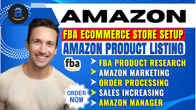 Gig Preview - Do amazon ecommerce fba setup on amazon, amazon dropshipping product listing