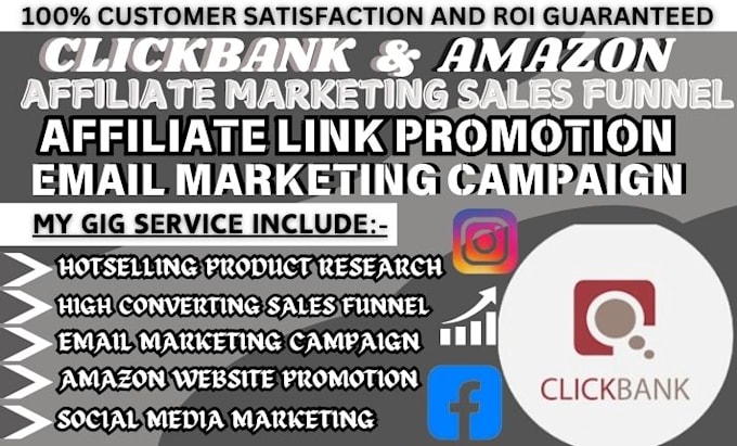 Bestseller - do clickbank product research, affiliate marketing link promotion, sales funnel