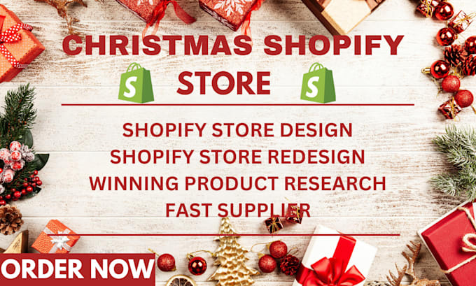 Gig Preview - Build shopify dropshipping christmas store, hallowen, pod black friday store