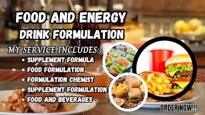 Gig Preview - Do food supplement and energy drink formulation recipes for food and culinary