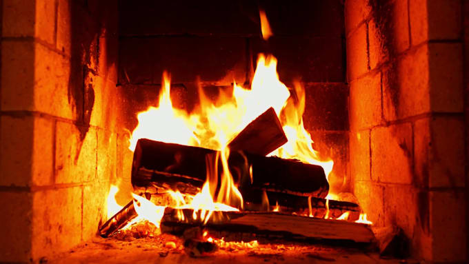 Gig Preview - Create 4k fireplace relaxing meditation music video with fire crackle sound