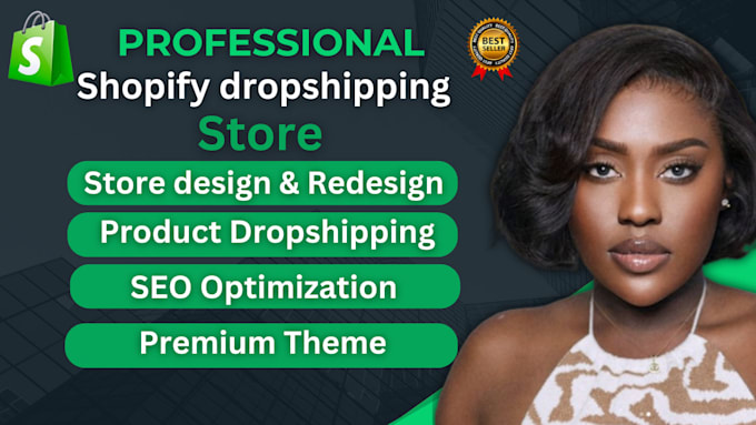 Gig Preview - Shopify website design, droppshipping store redesign, ecommerce SEO marketing