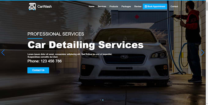 Gig Preview - Build a modern car detailing website, auto detailing website, car was website