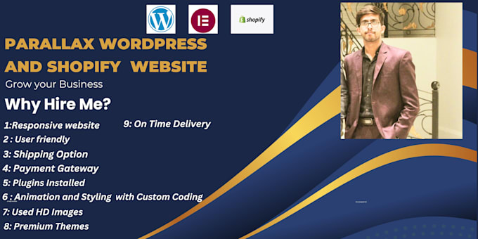 Gig Preview - Build responsive clean and modern wordpress website design for you