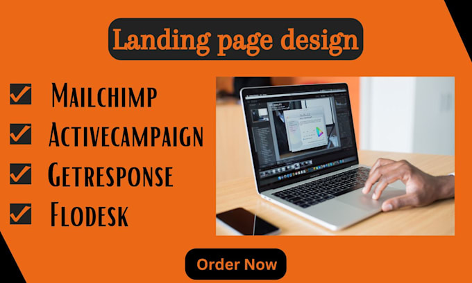 Gig Preview - Design landing pages on flodesk mailchimp getresponse and activecampaign