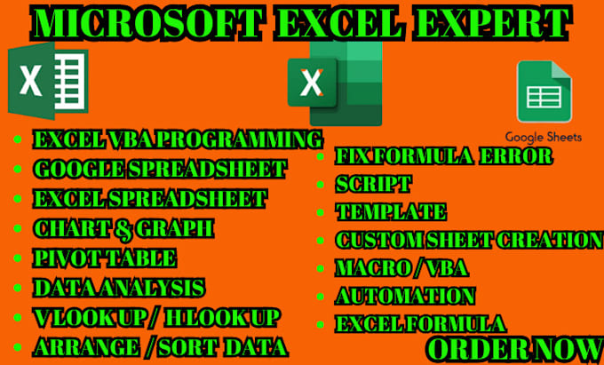 Gig Preview - Compose advanced excel formulas and automate excel with, excel macro, formula