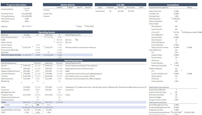 Gig Preview - Be your real estate financial analyst