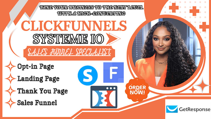 Gig Preview - Iconic landing page on clickfunnel, framer, systeme io sales funnel landing page