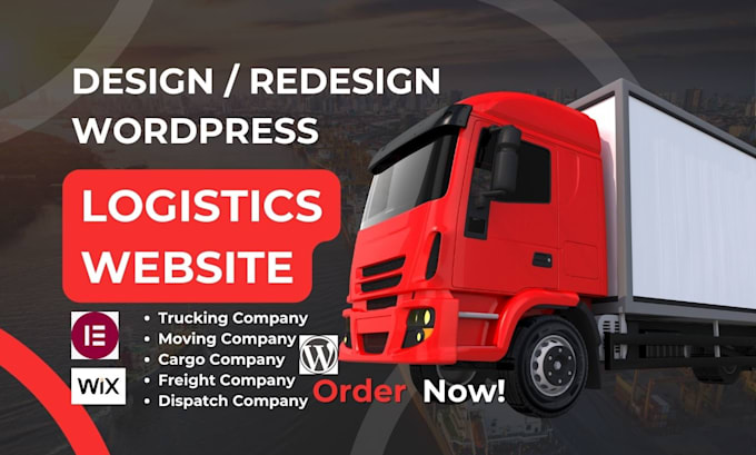 Gig Preview - Design logistic dispatch courier truck cargo transport freight broker website