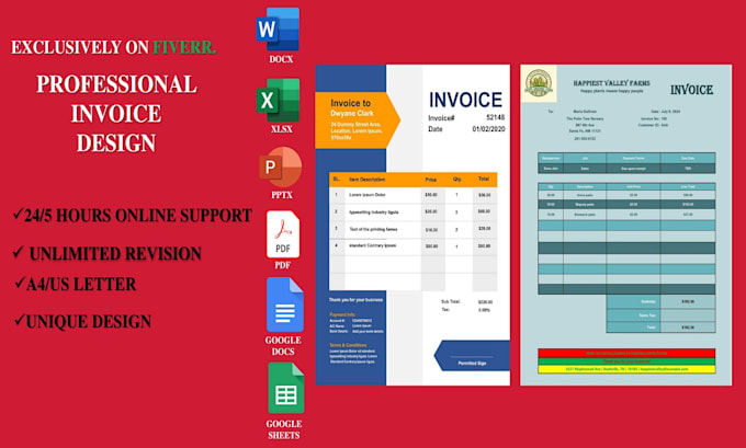 Gig Preview - Provide professional invoice, receipt, from, voucher, quotation design in 3hr