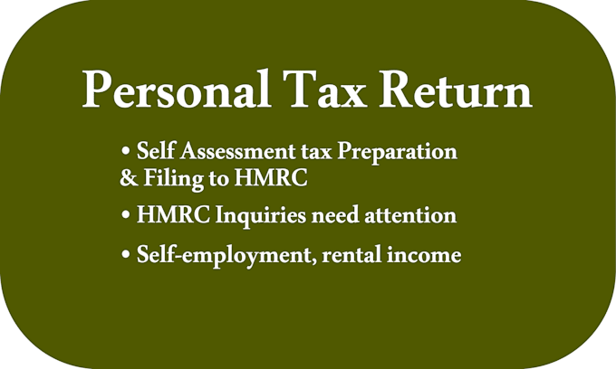 Gig Preview - Uk accountant personal tax returns, self assessment, hmrc