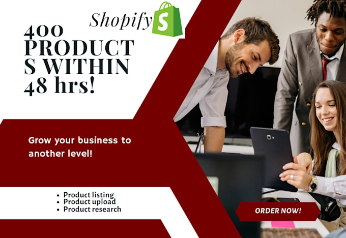 Gig Preview - Do shopify product upload product bulk listing product CSV file print on demand